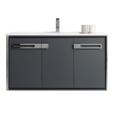 42'' Single Bathroom Vanity with Vitreous China Top