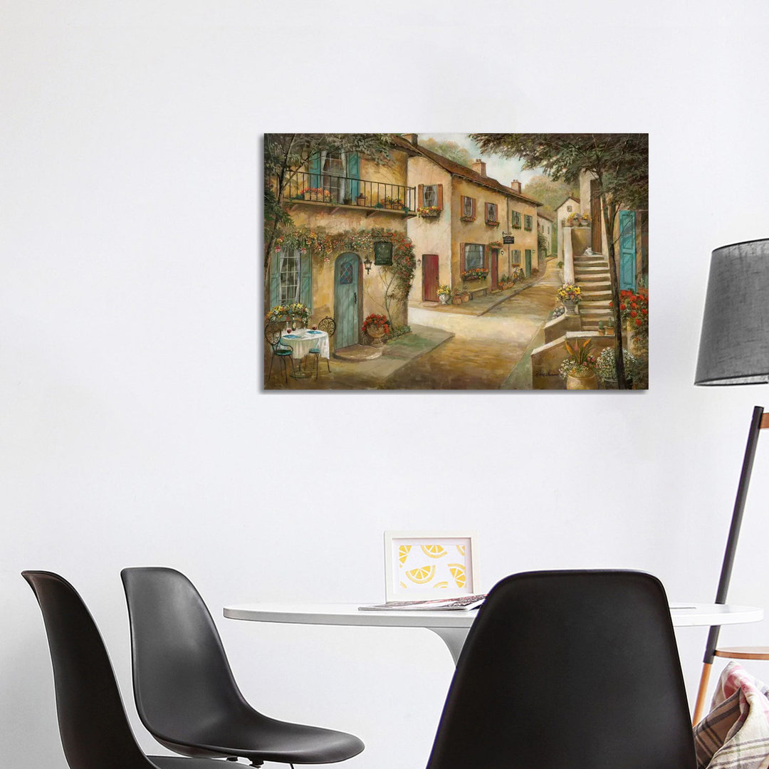 Village Charm & Serenity von Ruane Manning - Galerie-verpackte Leinwand Giclée