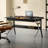 Black Rectangular Solid Wood  desk-1948323170