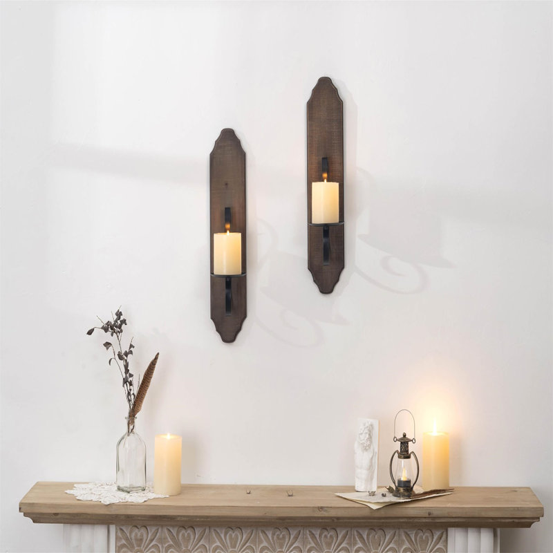 2 Piece Metal Wall Bath Sconce Set