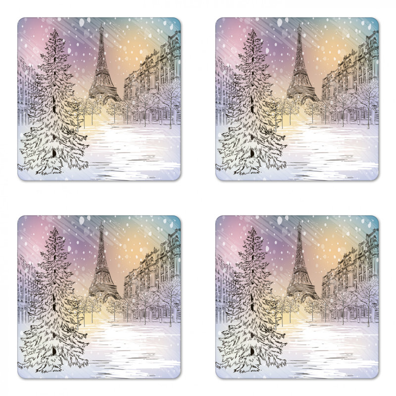 Square 4 Piece Coaster Set