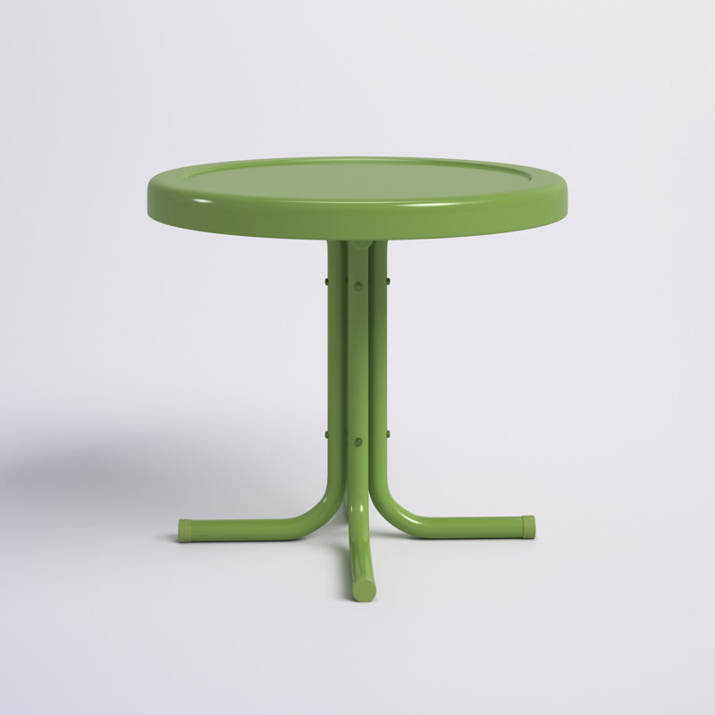 Table d'appoint en acier Burley, Satin vert pastel