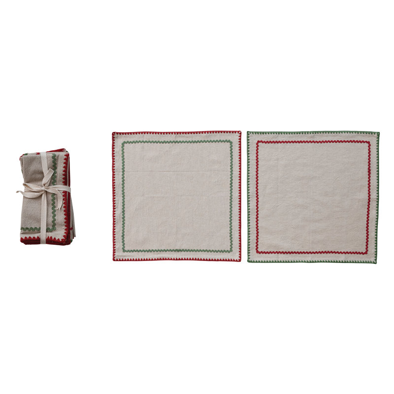 Serviettes de table en coton Ric Rac