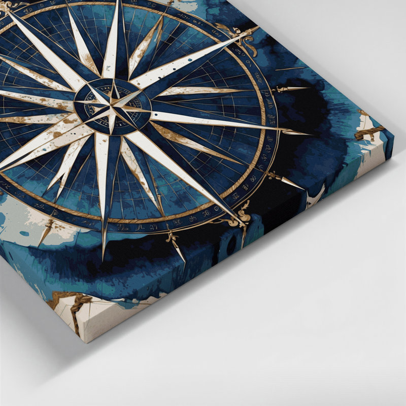 Art nautique sur toile gris, H 24 po x l 36 po