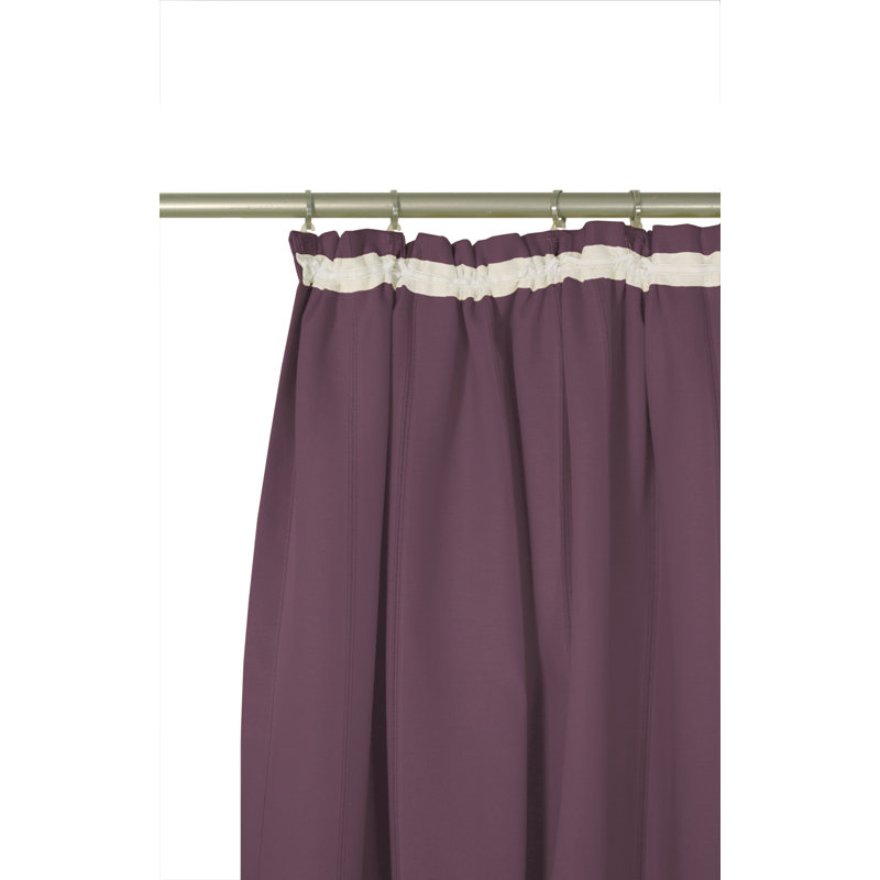Pearce Synthetic Room Pencil Pleat Curtain, single Panel, opaque, 132cm Width x 255cm Drop, Purple