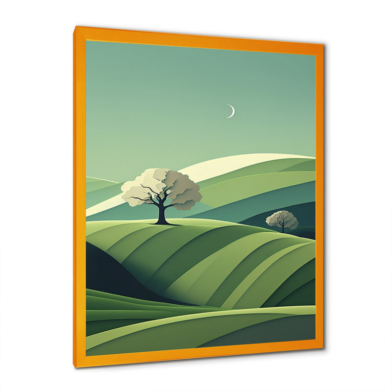 Printemps sur les montagnes I - reproduction sur toile, H 20 po x l 12 po x P 1 po, Impression dorée sur toile encadrée