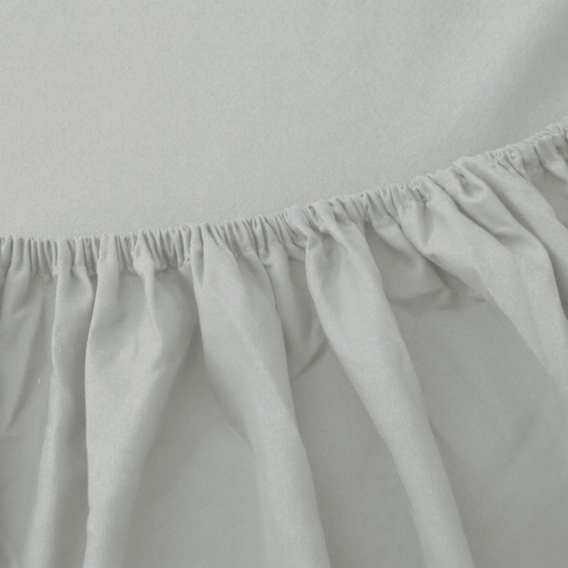Sherlynn Cotton Blend Jersey Fitted Sheet - Ultrasoft, Perfect Fit, Breathable and Durable, Silver, King (5')