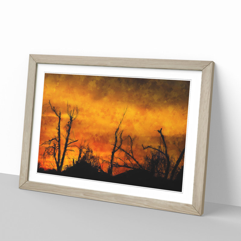 Oklahoma Sunset - Framed Print, Oak Framed, 27cm H x 36cm W x 2cm D