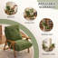 Fauteuil d'appoint en chenille avec dossier réglable à 5 positions, accoudoirs en bois d'hévéa, fauteuil de loisir d'intérieur-680098293
