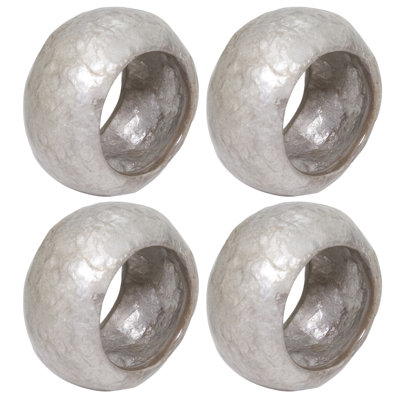 Textured Capiz Napkin Ring (Set of 4)