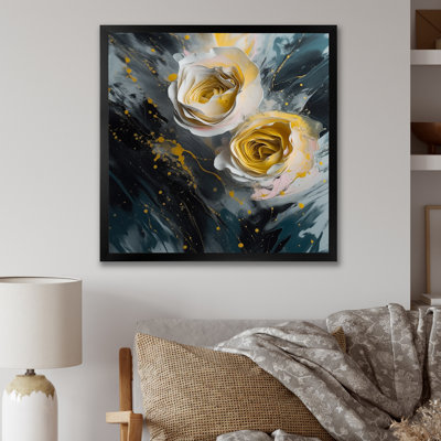 " Yellow Rosefloral Tapestry III "