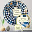 Miroir décoratif industriel à cercles concentriques-101223731