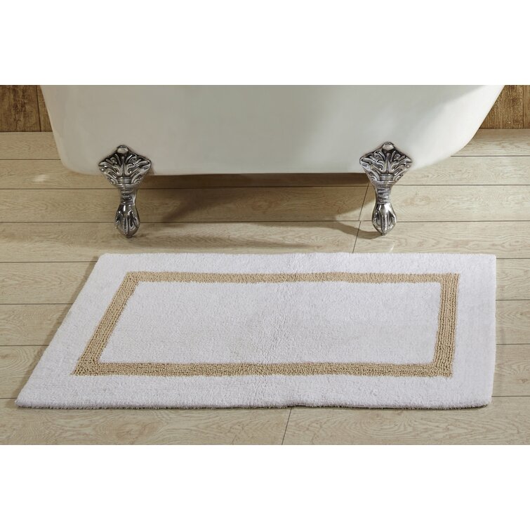 Hayzley Bath Rug Union Rustic Color: Blue, Size: 17 W x 24 L