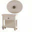 Table de chevet moderne en bois blanc avec 1 tiroir & amp; Tablette ouverte
