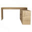 Bureau d'ordinateur moderne en L avec rangement ouvert et fermé - Chêne clair-238783208