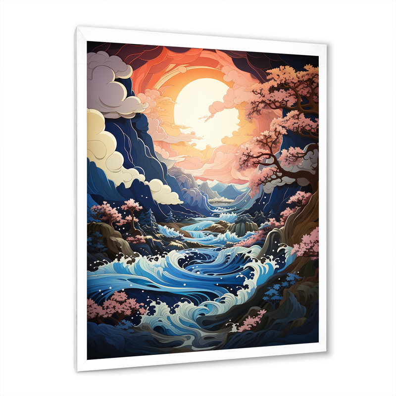 «Iceberg» par Peach Blue Iceberg sur toile, Cadre photo blanc, H 32 po x l 24 po x P 1 po