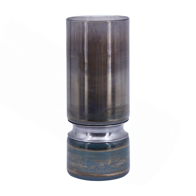 Vase en verre D5.1X13.2 ", H 13,2 po x l 5,1 po x P 5,1 po