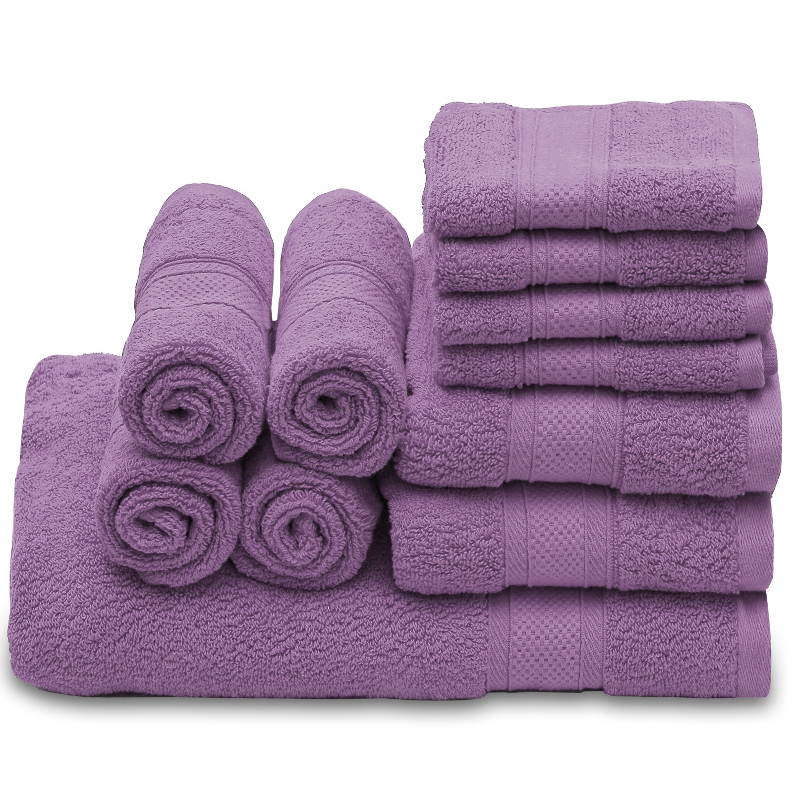 Latitude Run® Kimmarie Bathroom 11 Piece 100% Cotton Bath Towels Hand Towels Wash Cloths Set ...