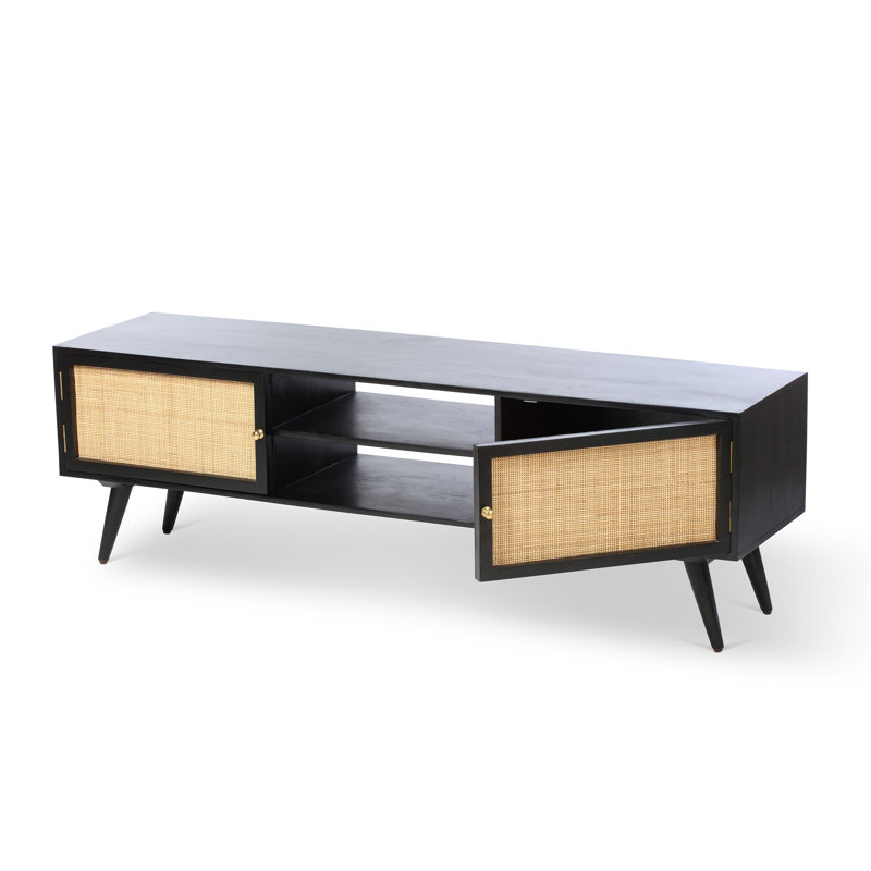 Watheroo Unfinished TV Stand for TVs up to 78", Black
