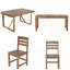 Ensemble de table et chaises d'extérieur en bois d'acacia de haute qualité pour patio, balcon et cour arrière