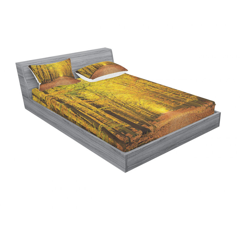 Ensemble de draps de chemin de table saisonnier park, Ensemble de drap pour grand lit avec drap-housse