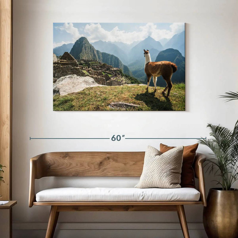 Rama lama et Machu Picchu, H 30 po x l 45 po