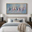 «Elegant Ballet Dancers In Soft Blue», art de chambre à coucher, impression sur toile encadrée, 3 pièces-132209964-132209969