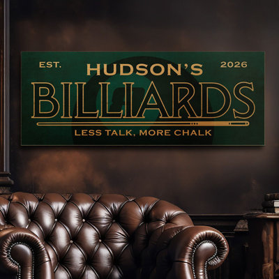 Plaque de billard rétro personnalisée