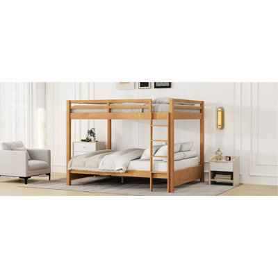 Lit superposé en bois, grand lit, inclus, pin et, peu encombrant pour cabines de montagne