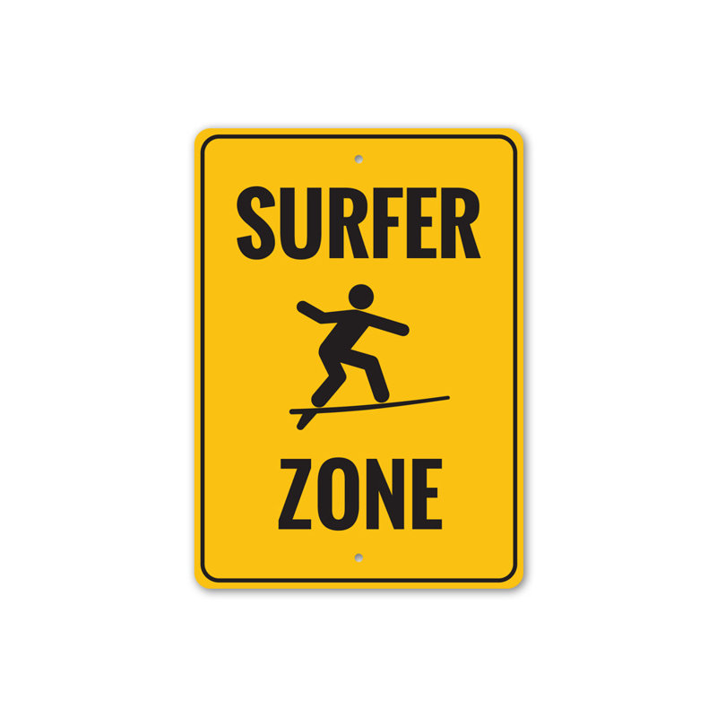 Panneau Surfer Zone, H 18 po x l 12 po x P 0,06 po