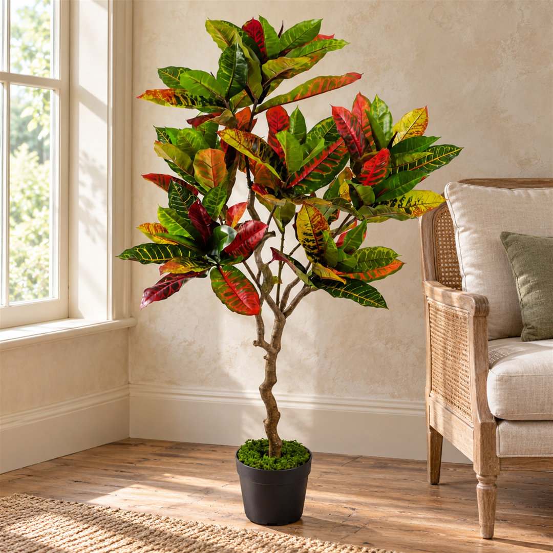 130 cm H Faux Foliage and evergreen Plant in Plastic Pot Liner