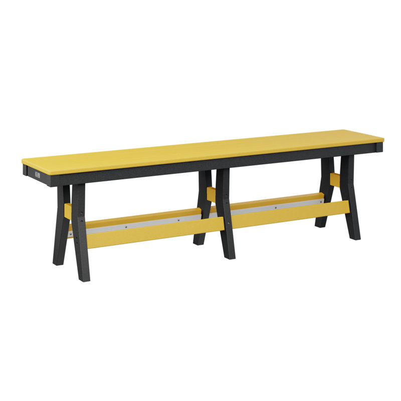 Banc de comptoir de 66 po Berlin Gardens Harbor, Sunburst Yellow/Black, 22.5" H x 66" W x 12.5" D