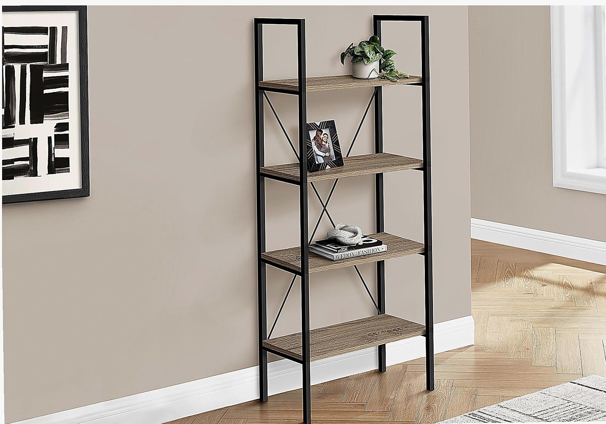 48 Inches Latitude Run® Modern Four-Shelf Bookshelf - Height 48 Inches | Wayfair