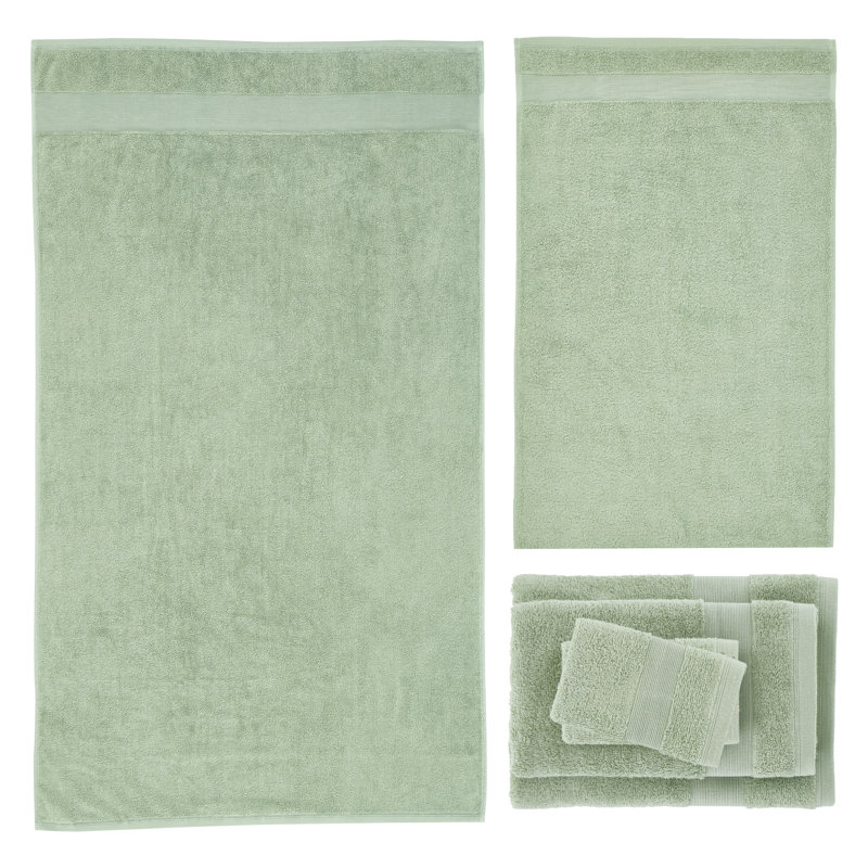 Anti-Bacterial 100% Cotton 6 Piece Towel Bale, Sage Green