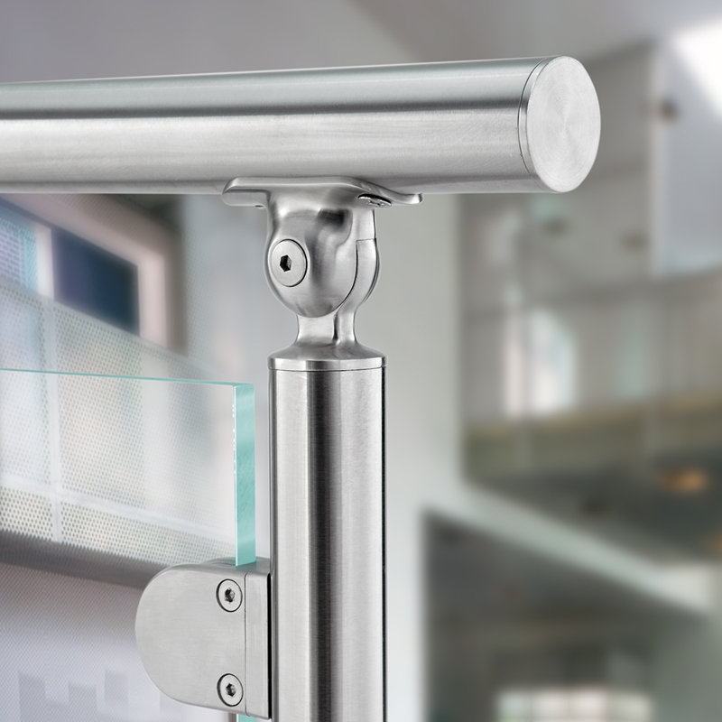 Flush End Cap - 1-1/2" OD, Satin Stainless Steel