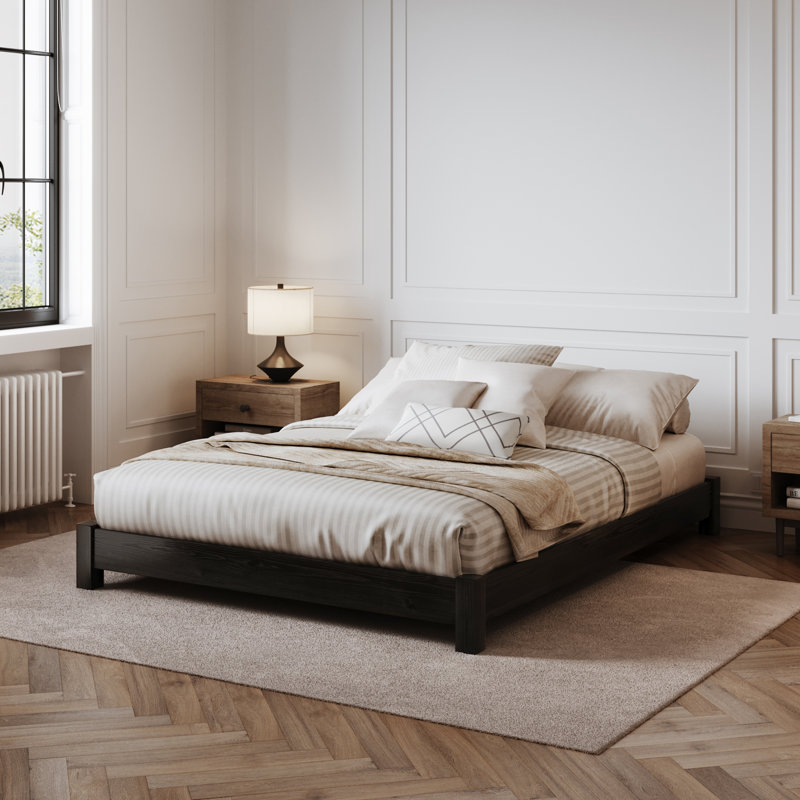 Hardnett Bed, Black Wash, European Kingsize (160 x 200 cm)