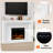 53.5" Electric Fireplace Heater Mantel Tv Stand With Remote Control, Overheat Protection-176504824