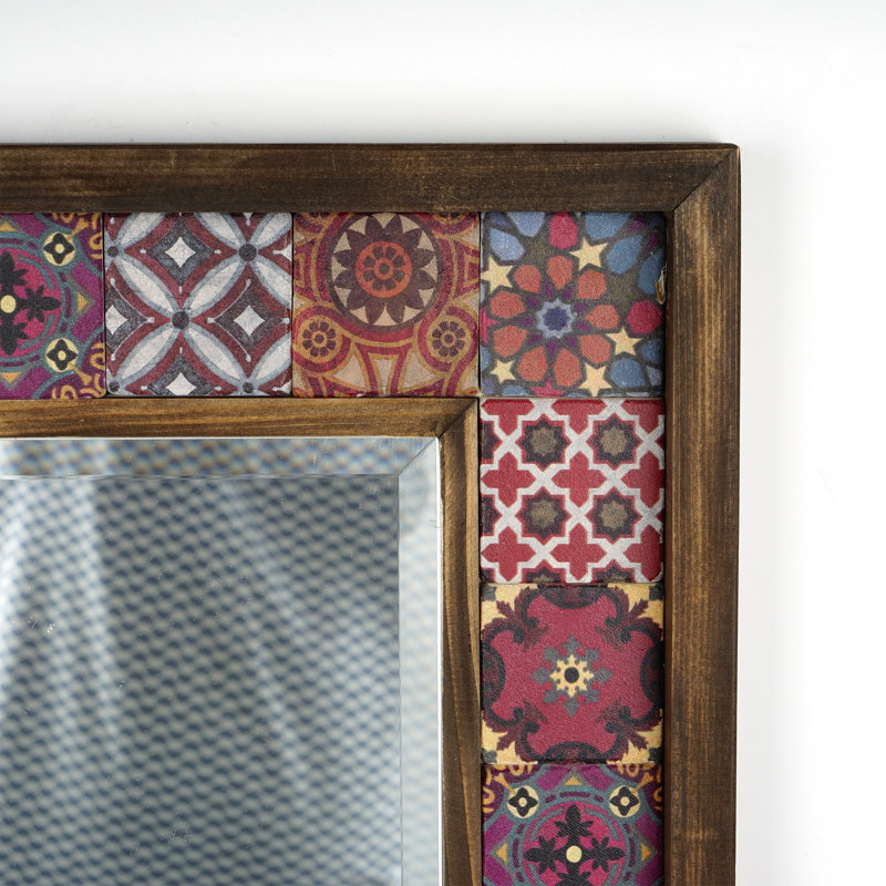 Wood Flat Wall Mirror