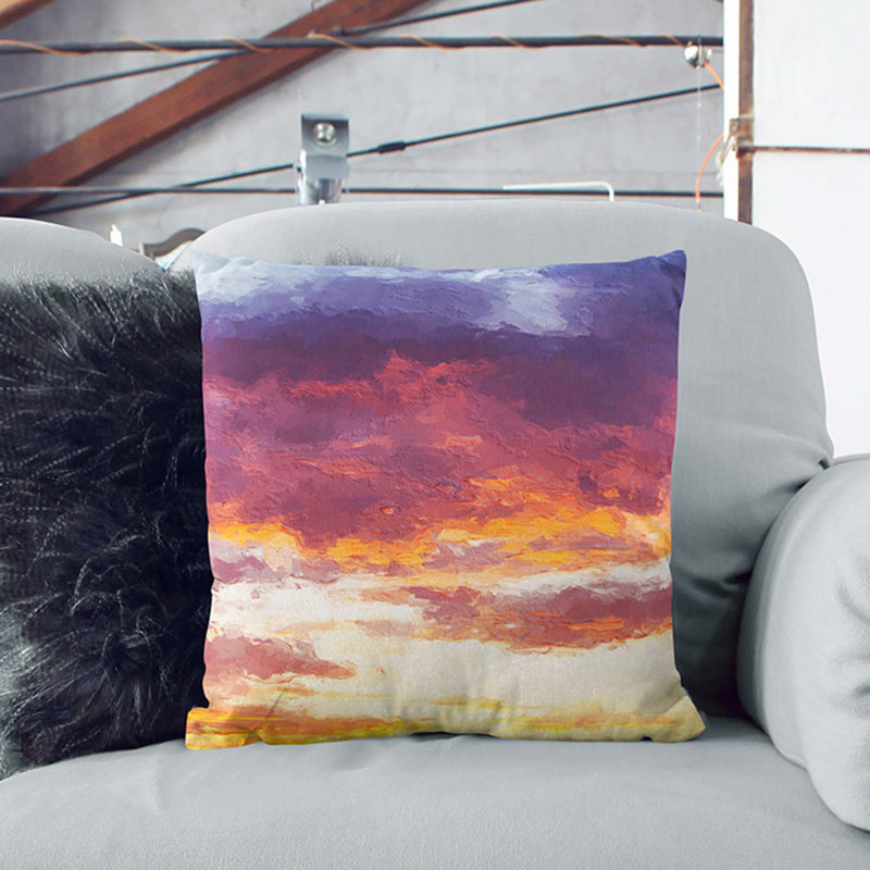 Square Throw Cushion, 40cm H x 40cm W x 15cm D