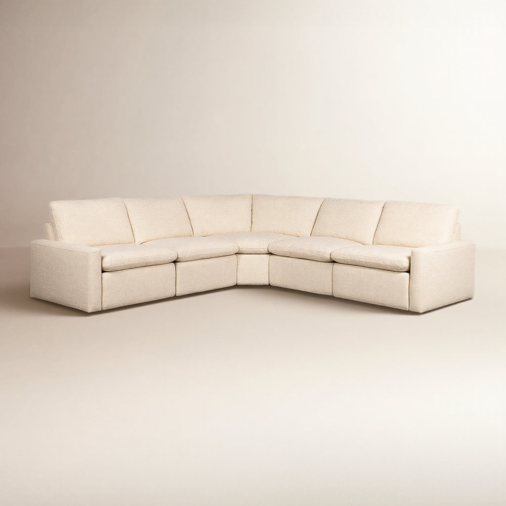 Downing Reversible Corner Sectional, Antigo Natural Performance Weave