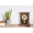 Roman Numeral Alder Solid Wood Quartz Movement / Crystal Tabletop Clock in Brown
