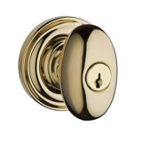Ellipse Keyed Door Knob with Traditional Round Rose