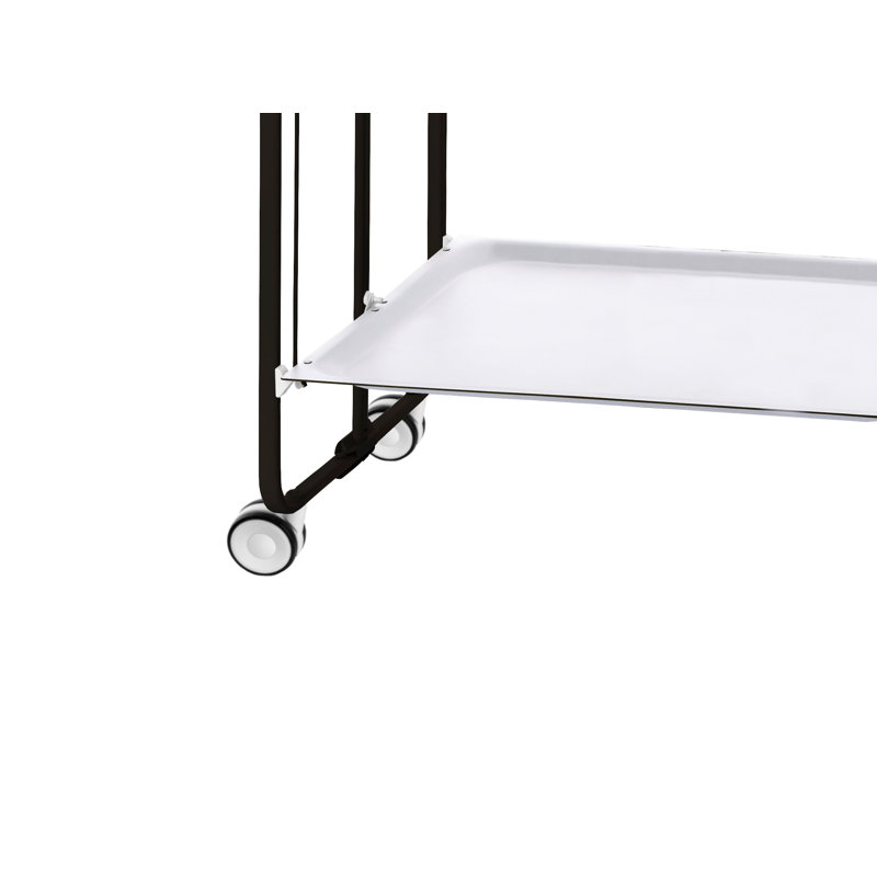 Mald Serving Cart, White, Black
