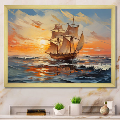 Teja Boat Vibrant voyages II sur toile