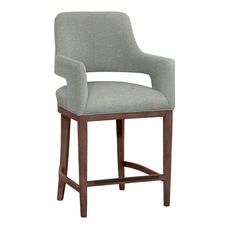Tabouret de bar et de comptoir Josie, Mastic 3152, Noyer, Tabouret de comptoir (siège d'une hauteur de 26,5