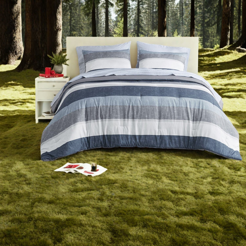 Complete Bedding Sets, Polyester King, Modern Stripe Style For Home