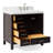 Ariel Cambridge 36 In. Right Offset Vanity With 2 In. Carrara Marble Countertop-105903770