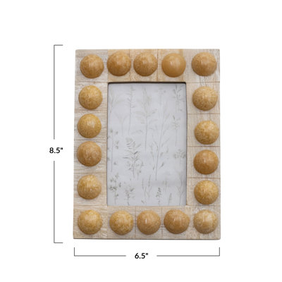 Handmade Marbled Resin Bobbin Photo Frame