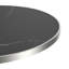Table bistro tulipe ronde et moderne avec plateau en faux marbre, structure en métal robuste et facile à assembler-482997851