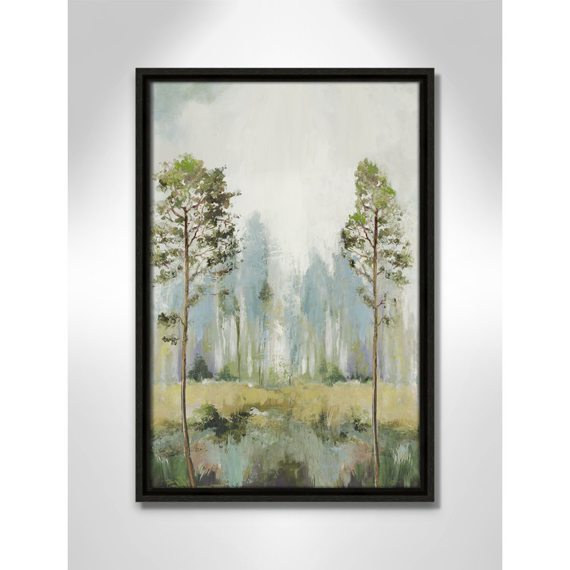 Tall Green Trees II by Allison Pearce, 19.5" H x 13.5" W, Espresso